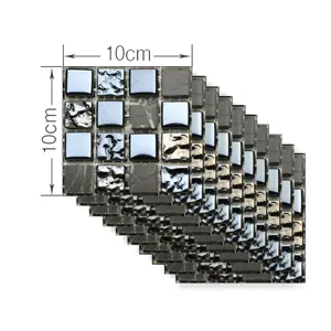 3D mosaic tile stickers DIY self-adhesive waterproof wall stickers for home decoration.