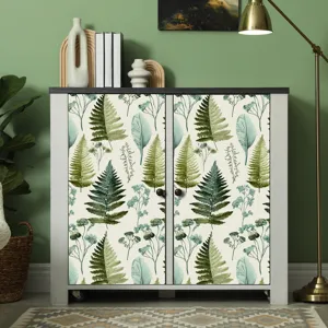Adesivo per mobili con motivo a felce botanica per decorazioni domestiche, impermeabile.