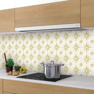 Waterproof PVC tile sticker self-adhesive geometric star wall decor for kitchen backsplash