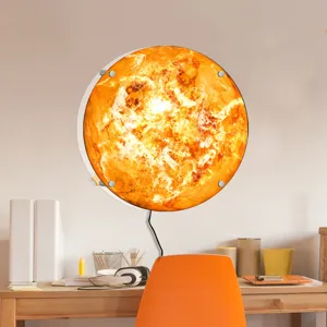 Creative LED 3D planet wall lamp for bedroom living room home decor lighting fixture