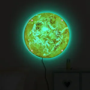 LED glowing planet wall light creative night light green moon decorative fixture for room