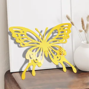 Grote holle acryl spiegel vlinder muursticker voor thuis slaapkamer decoratie detailweergave