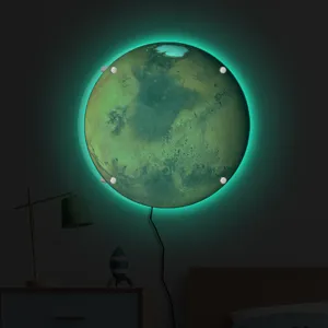 3D LED color planet wall lamp creative night light ambient moon earth decorative lighting