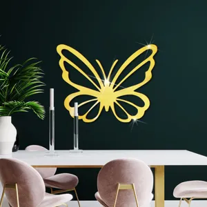 Acryl spiegel holle vlinder muursticker voor slaapkamer home decoratie gouden accent.