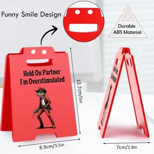 Funny office decor mini acrylic desk sign with cowboy frog design for funny coworker gifts.