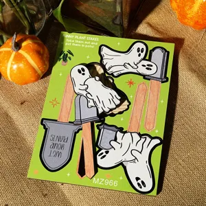 Cute ghost wooden plant stakes for potted plants funny garden decor halloween gifts
