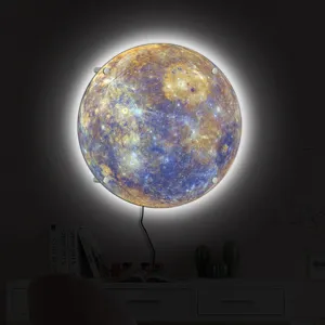 3D LED colorful planet wall light moon earth glowing night light for home decor bedroom lighting