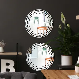 Modern round decorative wall mirror acrylic mirror sticker for home living room bedroom decor