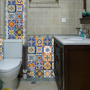 Marokkanische wasserdichte Fliesenaufkleber zur Wanddekoration, langlebige PVC-Aufkleber.