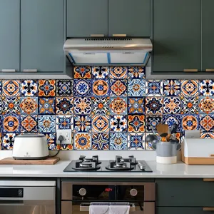 Moroccan tile stickers waterproof peel and stick kitchen backsplash wall decor decals