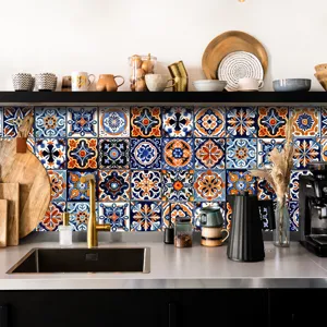 Moroccan style tile stickers peel and stick waterproof kitchen backsplash wall decor
