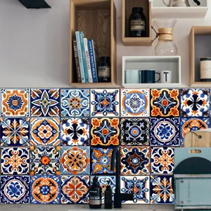 Moroccan style tile stickers peel and stick wall decor for kitchen backsplash and bathroom