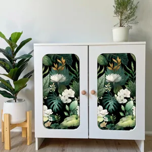 Adesivo per mobili botanico tropicale autoadesivo per anta di armadio e decorazione murale.