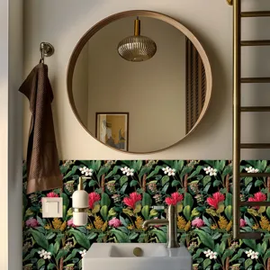 Adesivo murale impermeabile per piastrelle motivo floreale tropicale cucina bagno casa