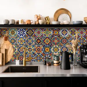 Moroccan style tile stickers waterproof peel and stick backsplash kitchen wall decor