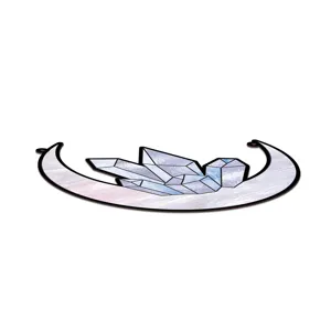 Stained glass crescent moon crystal hanging ornament acrylic window suncatcher home decor item