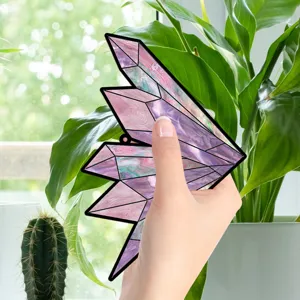 Acrylic crystal hanging suncatcher geometric decorative pendant for home window and wall decor