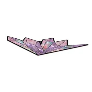Acrylic bird decorative pendant geometric crystal style colorful hanging ornament for home.