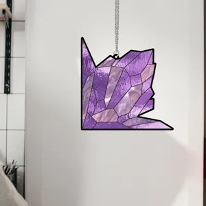 Purple crystal hanging decoration acrylic glass crystal pendant home decor wall ornament