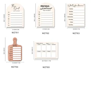 Tableau de menu magnétique en bois planificateur hebdomadaire bureau décoration organisateur