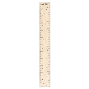 Medidor de altura infantil de madera con diseño de estrellas para decoración de la pared.