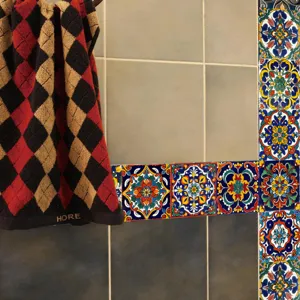 Moroccan style wall tile stickers, decorative patterned stickers for home living room bedroom.