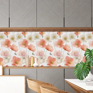 Adesivo per piastrelle in stile francese con fiori per paraschizzi cucina e decorazione casa.