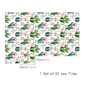 Adesivi per piastrelle cactus stile francese adesivi murali set da 32 pezzi cucina casa