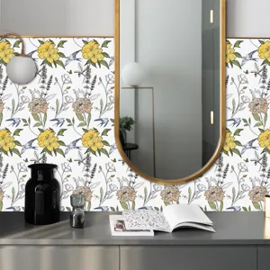 Adesivo murale botanico francese piastrella adesiva decorazione casa vista principale
