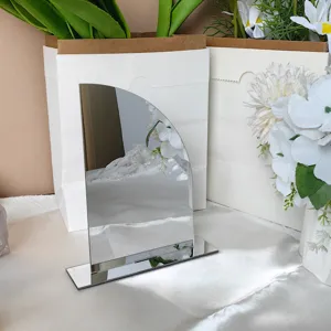 Espejo de arco acrilico soporte de exhibicion de escritorio boda decoracion detalle
