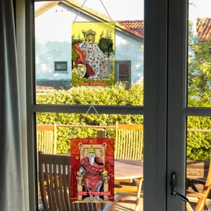 Tarot card window hanging ornament acrylic suncatcher home decor wall hanging tarot gift.