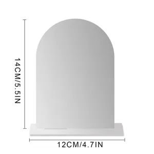 Acrylic DIY arch tabletop sign for wedding table numbers and home decor, 14x12cm stand.