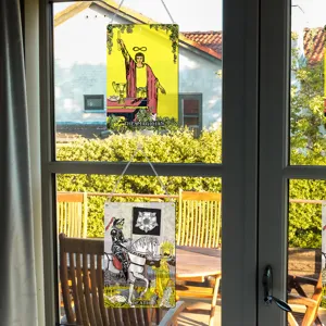 Tarot card window hanging decor acrylic suncatcher magical wall plaque home decor gifts