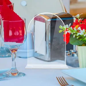Clear acrylic arch sign blank DIY table number stand for wedding decor display