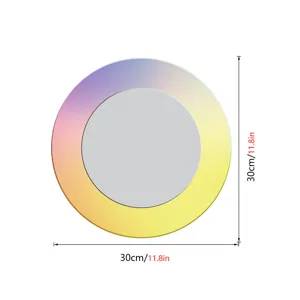 Miroir mural décoratif en acrylique dégradé, autocollant de miroir esthétique rond 30cm