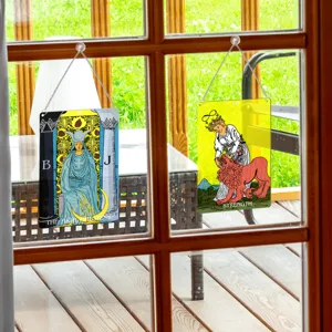 Tarot card window hanging ornament acrylic suncatcher home decor wall hanging sign witchcraft gift