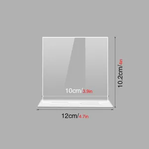 Soporte de exhibición DIY de acrílico transparente soporte para letrero de mesa