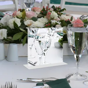 Cartel de número de mesa de acrílico transparente DIY tarjeta para boda decoración