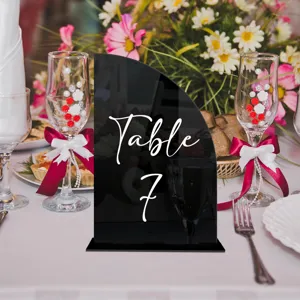 Cartel de mesa de boda de acrílico tarjeta número de mesa para decoración de fiesta