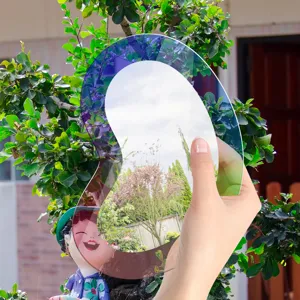 Autocollant mural miroir acrylique iridescent, miroir décoratif irrégulier pour la maison.
