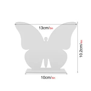 Soporte de escritorio de mariposa acrílica DIY boda mesa número cartel decoración adorno