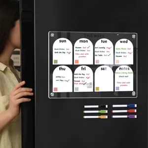 Transparente Acryl Magnetische Wöchentliche Kalender Tafel für Kühlschrank Ordnung