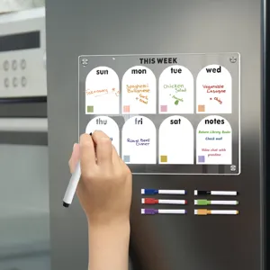 Transparente Acryl Magnetische Wochenkalender Tafel für Kühlschrank Notizplaner
