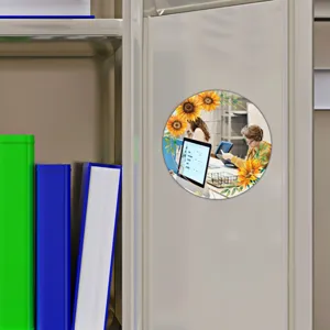 Espejo magnético para taquilla girasol acrílico accesorios para escuela gimnasio decoración