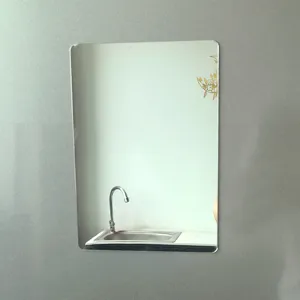 Espejo acrílico para taquilla con decoración floral dorada, vista detallada para gimnasio.