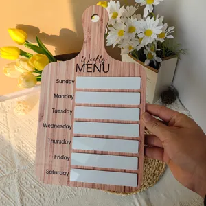 Tableau de menu hebdomadaire en bois tableau magnétique mémo de bureau décoration de maison