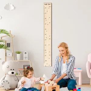 Medidor de altura de madera para niños vinilo decorativo de pared para la habitación.