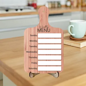 Tableau de menu hebdomadaire en bois tableau de mémo bureau calendrier cuisine décoration