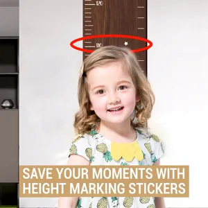 Pegatina de pared de madera para niños regla de crecimiento decoración de la habitación