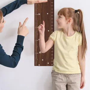 Medidor de altura infantil de madera adhesivo de pared decoracion habitacion.